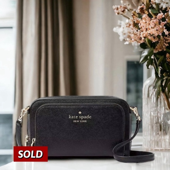 kate spade Handbags - NWT Kate Spade Staci Dual Zip Around Crossbody - Black